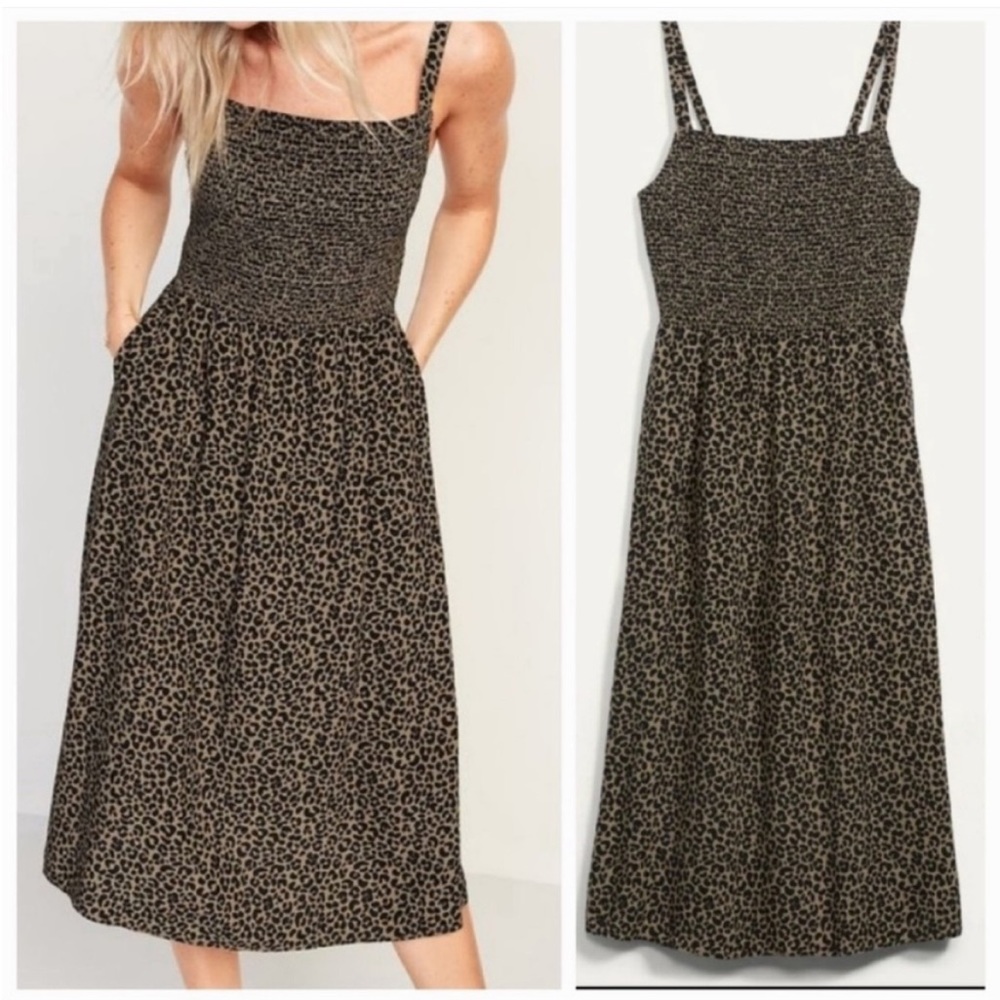 Old navy cheetah midi dress